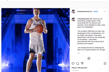 Il cestista USA Richard Harward ha annunciato il ritiro martedì 14 dicembre per un problema cardiaco dopo il vaccino Covid