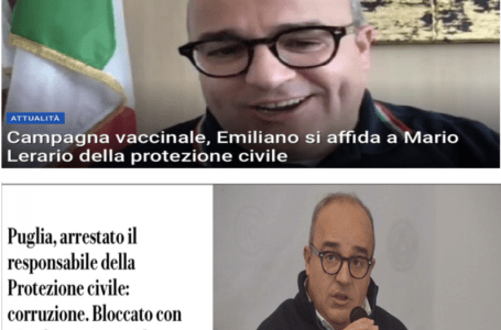Il capo della campagna vaccinale in Puglia Mario Lerario arrestato per corruzione con 10mila euro in una busta