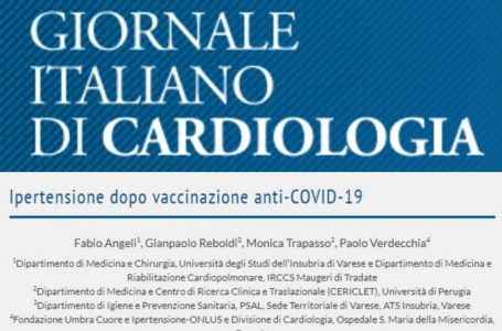 Cardiologo Fabio Angeli: “C’è correlazione tra vaccino covid e ipertensione”.  STUDIO italiano