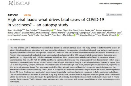 Nature: “Alte cariche virali: cosa causa i CASI FATALI di COVID-19 nei vaccinati? – uno studio autoptico”