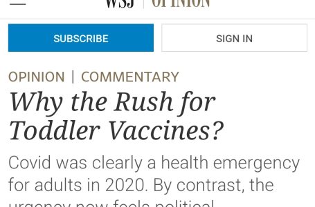 The Wall Street Journal…NO VAX? Scrive: ” I bambini vaccinati nello studio di Pfizer con maggiori probabilità di ammalarsi gravemente di COVID rispetto a quelli con placebo”