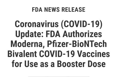 La FDA ha concesso l’autorizzazione d’ “uso di emergenza” per i “booster” aggiornati  Pfizer e Moderna