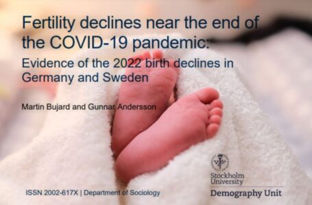 Diminuzione della fertilità in prossimità della fine della pandemia COVID-19: Prove del calo delle nascite del 2022 in Germania e Svezia – STUDIO